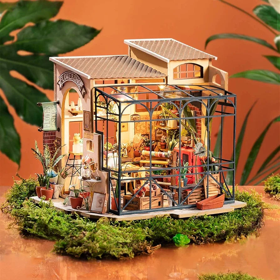 DIY Miniature Flower Shop 3D Puzzle Model Kit