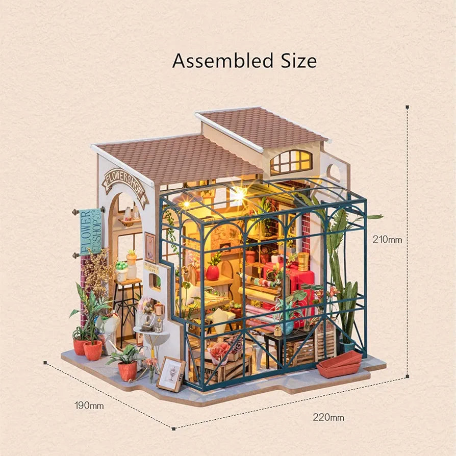 DIY Miniature Flower Shop 3D Puzzle Model Kit