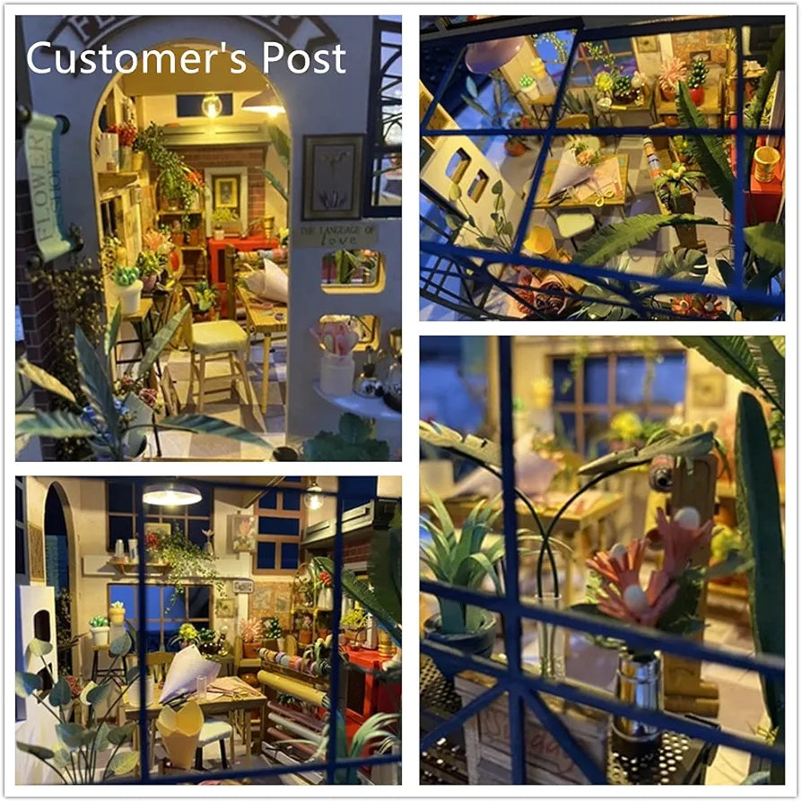 DIY Miniature Flower Shop 3D Puzzle Model Kit