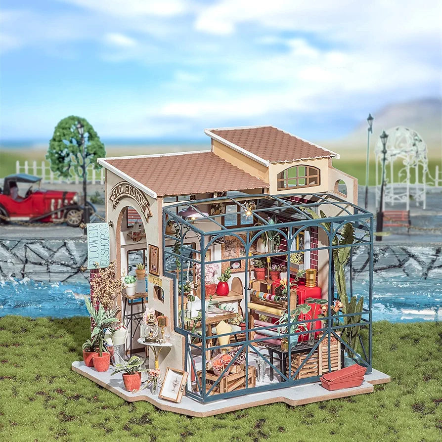 DIY Miniature Flower Shop 3D Puzzle Model Kit