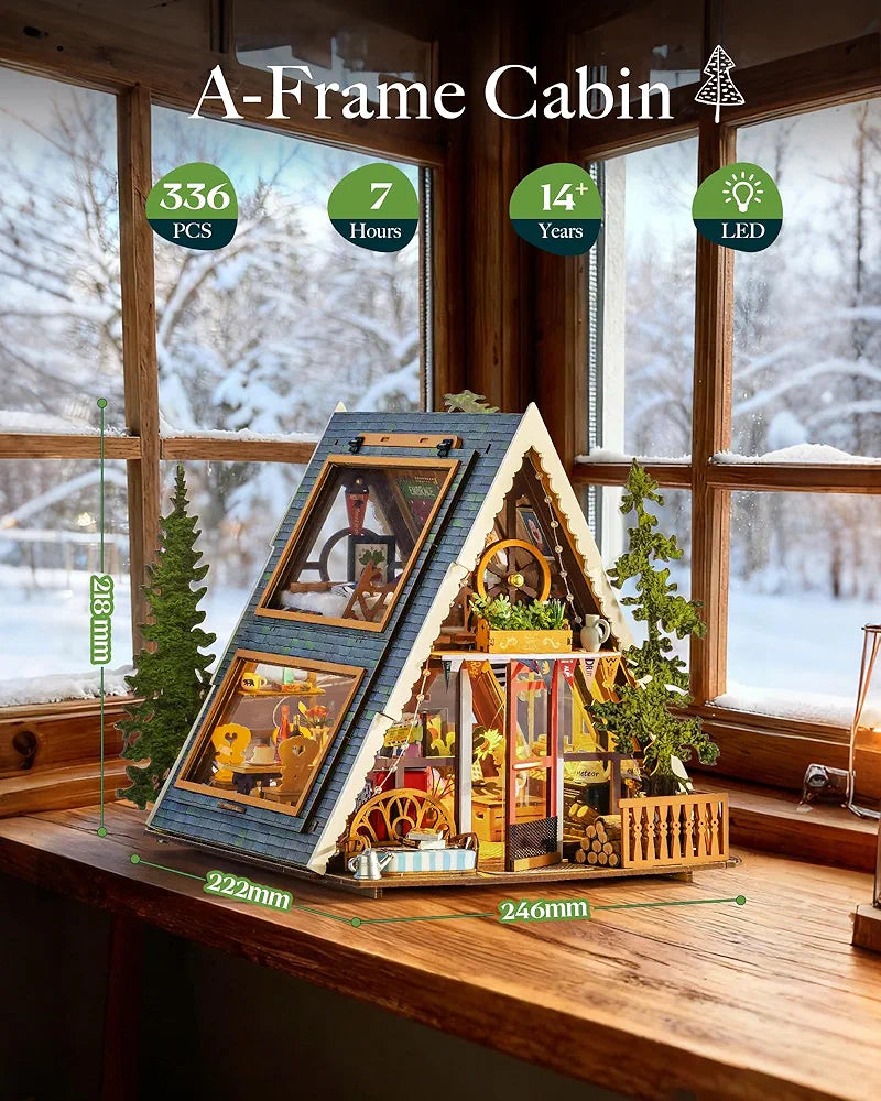 Rolife DIY A-Frame Cabin Miniature House Kit