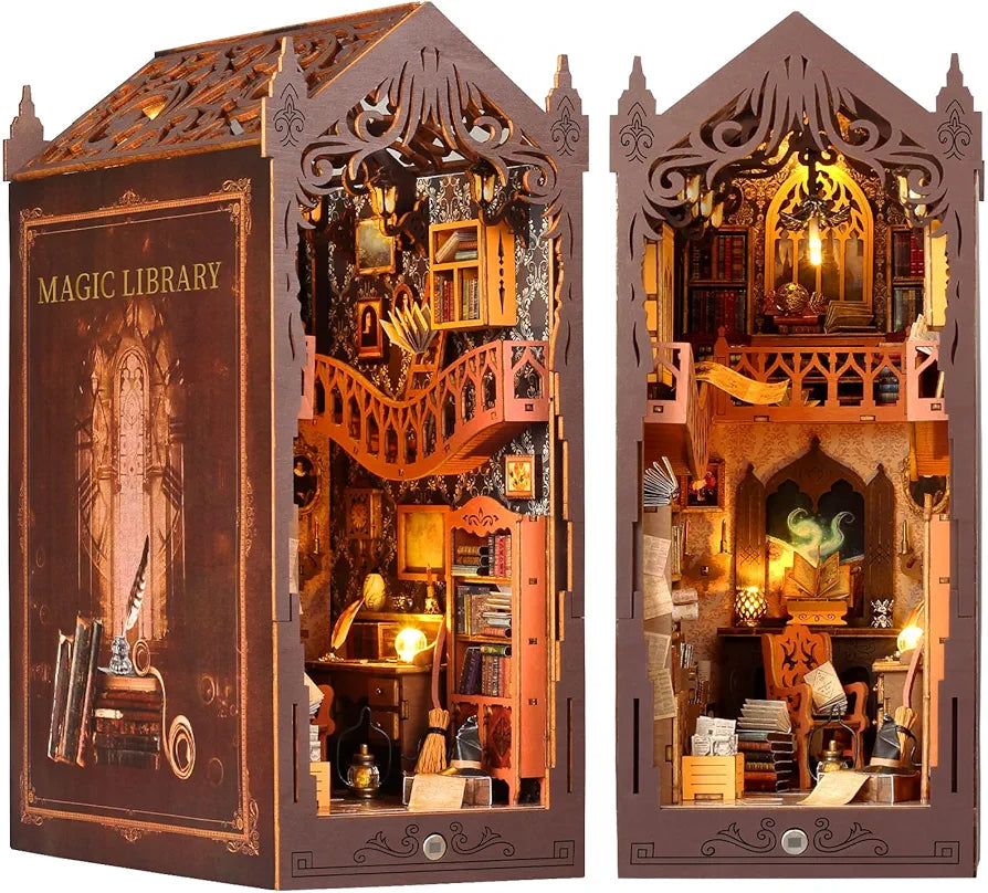 DIY Magic Dollhouse Book Nook Kit with LED Lights