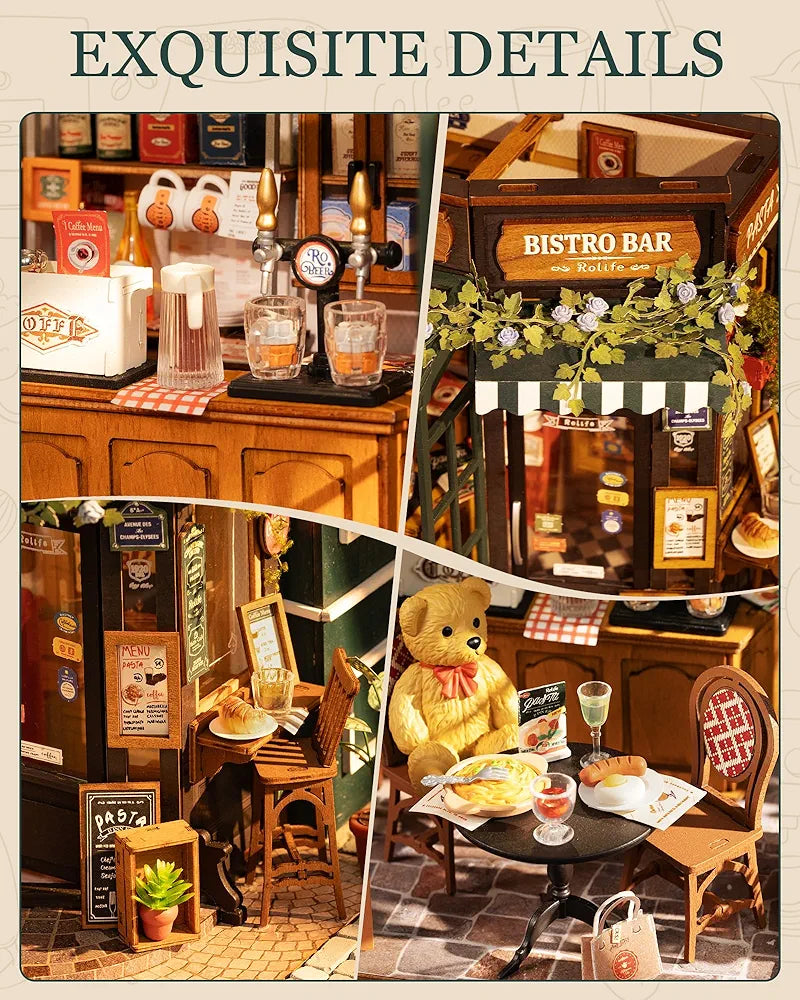 Rolife DIY Miniature Tipsy Restaurant House Kit