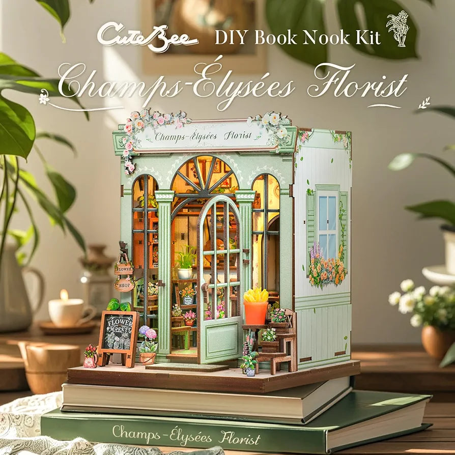 DIY Miniature Dollhouse Book Nook Kit