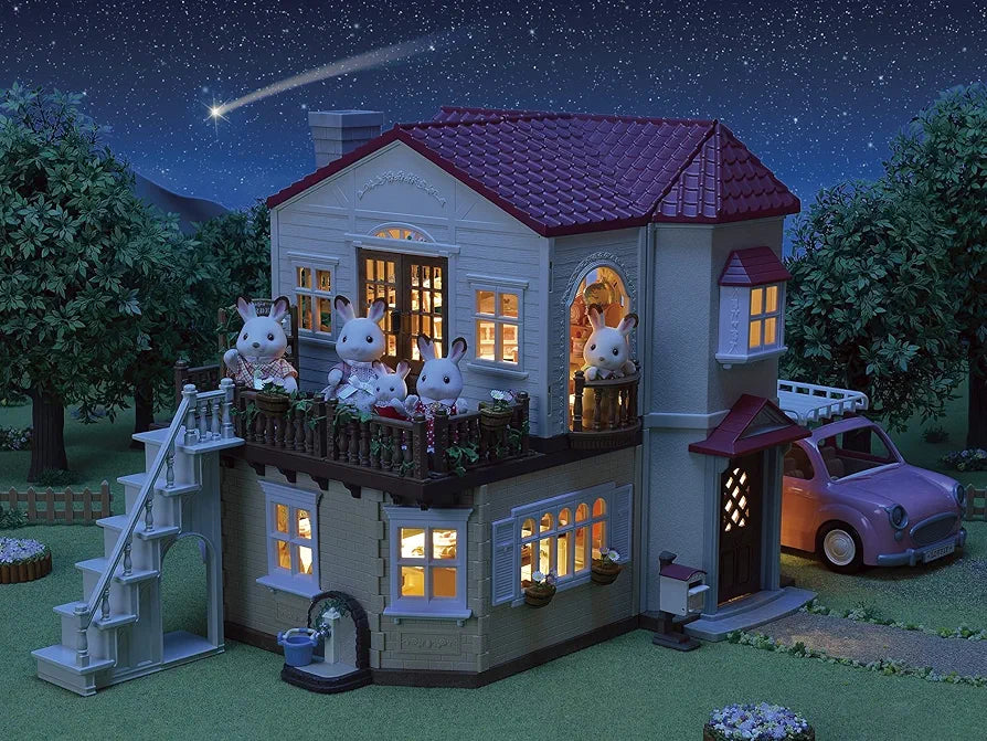 Red Roof Country Home Dollhouse Playset