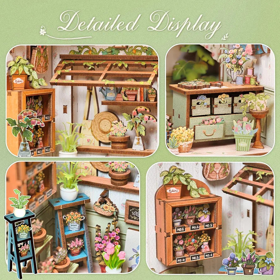DIY Miniature Dollhouse Book Nook Kit