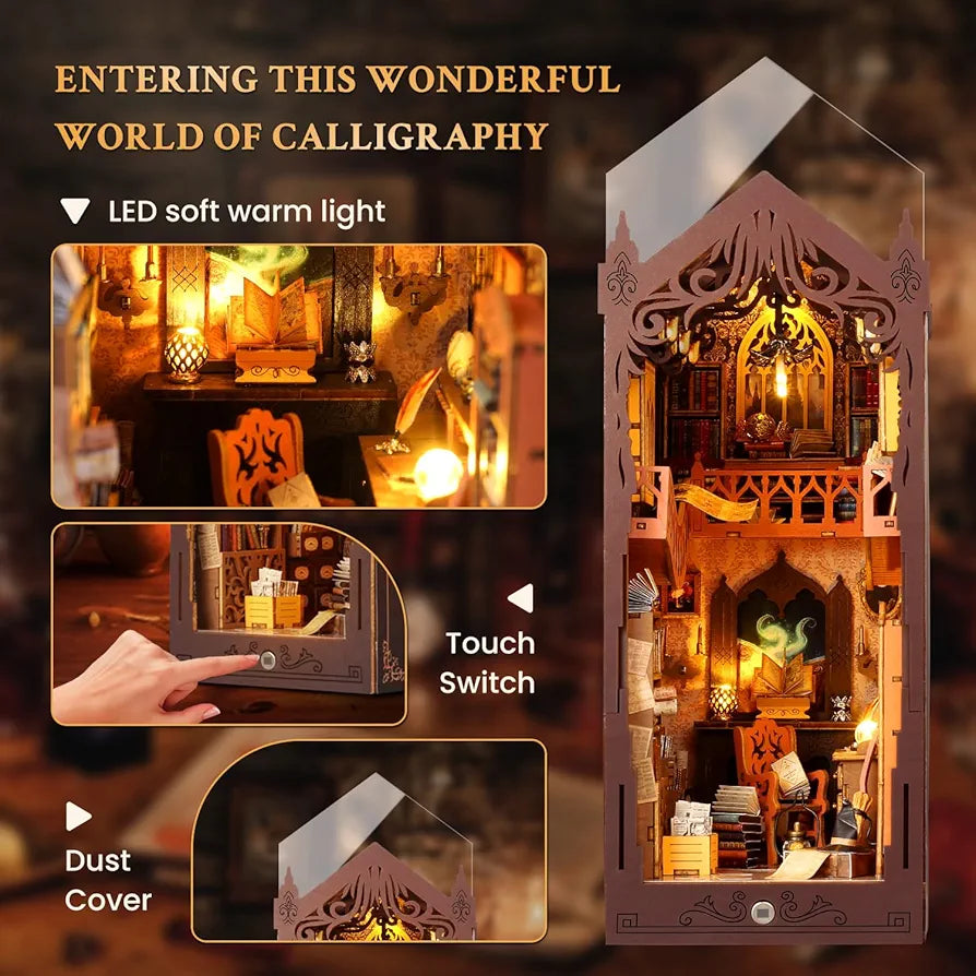 DIY Magic Dollhouse Book Nook Kit with LED Lights