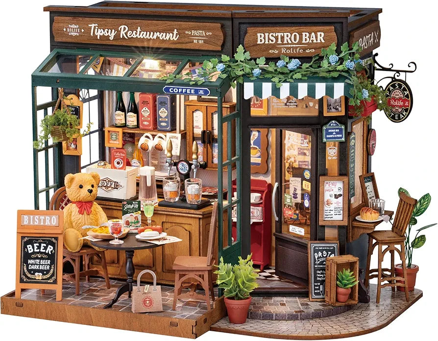 Rolife Tipsy Restaurant DIY Miniature House Kit