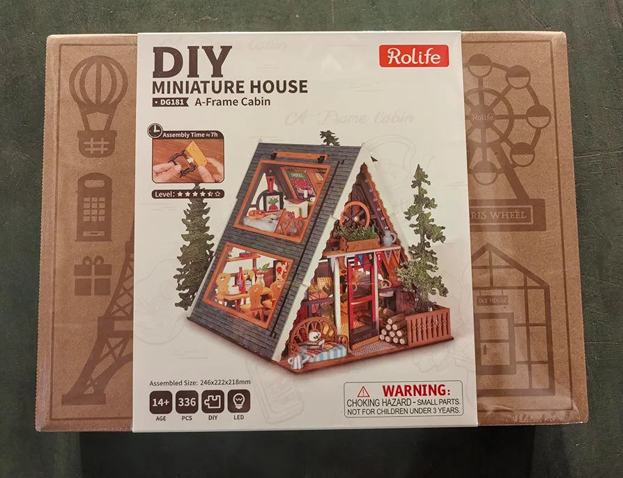 Rolife DIY A-Frame Cabin Miniature House Kit
