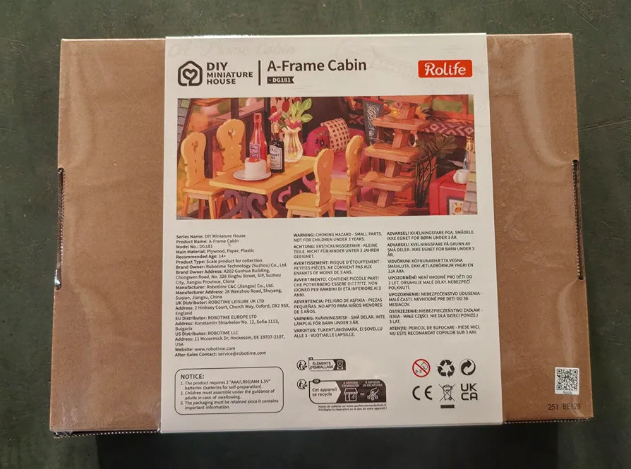 Rolife DIY A-Frame Cabin Miniature House Kit
