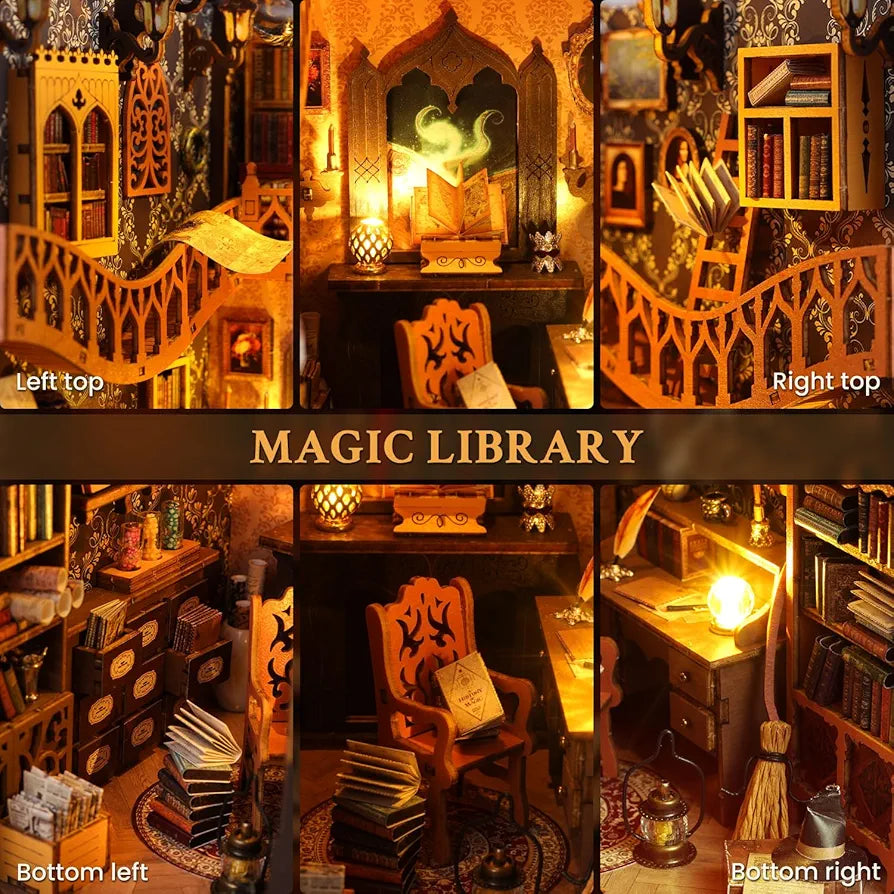 DIY Magic Dollhouse Book Nook Kit with LED Lights