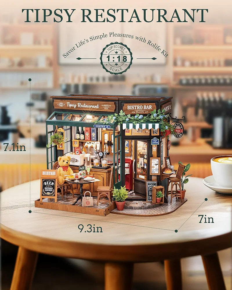 Rolife DIY Miniature Tipsy Restaurant House Kit