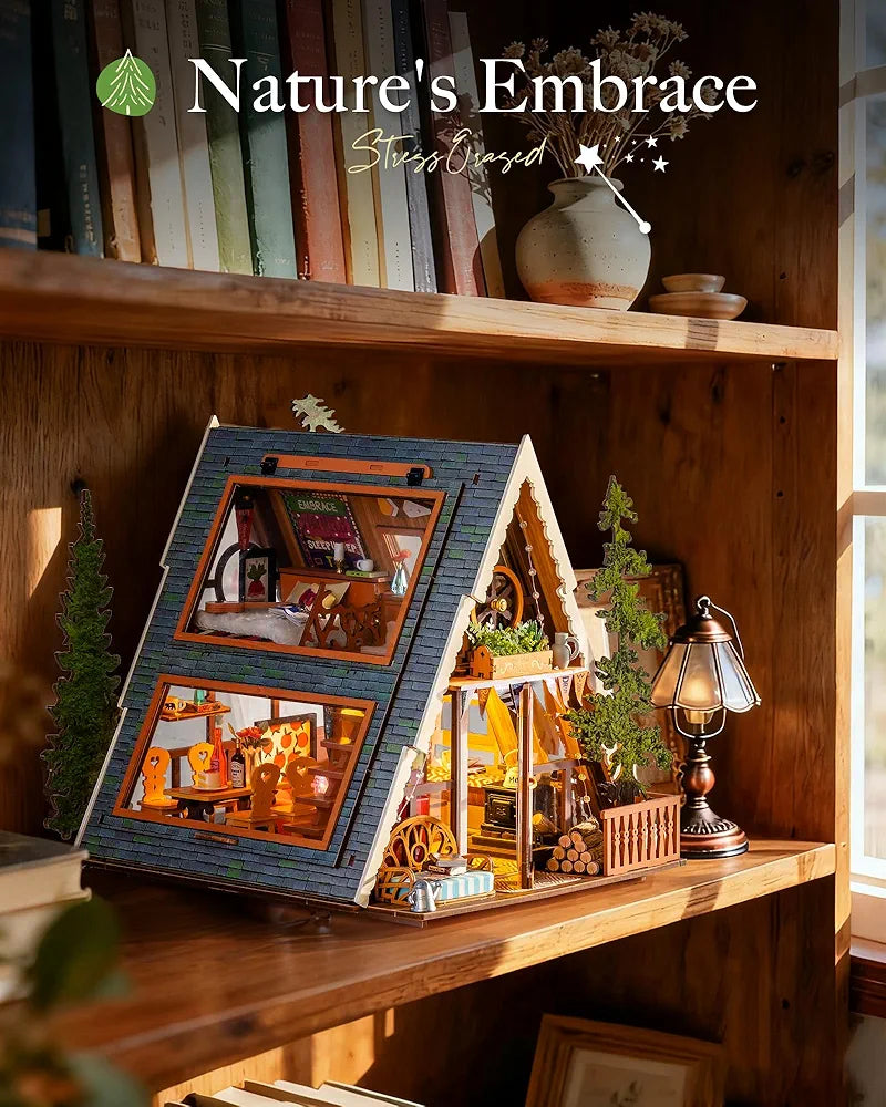 Rolife DIY A-Frame Cabin Miniature House Kit