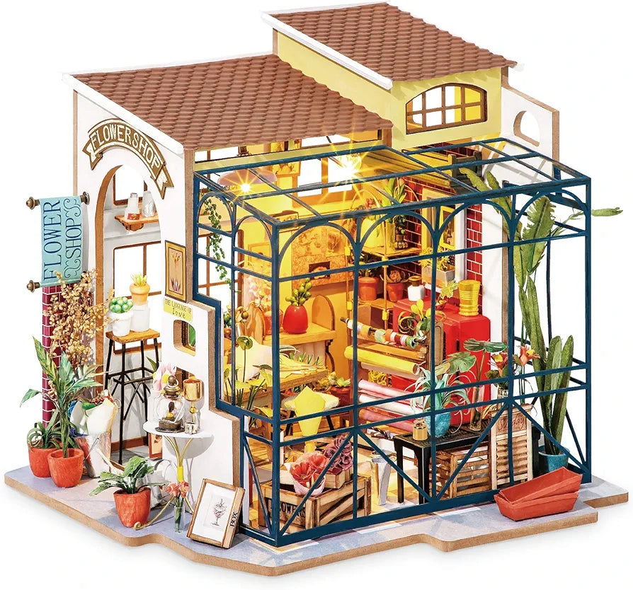 DIY Miniature Flower Shop 3D Puzzle Model Kit